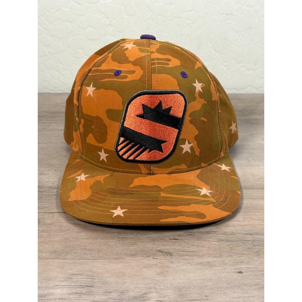 Phoenix Suns Mitchell & Ness‎ Orange Green Snapback Men's Hat- NBA- EUC
